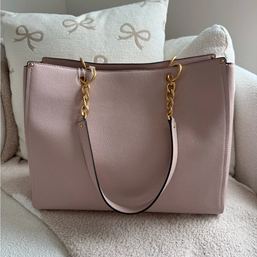 Tory Burch Blush Tote with Gold Chain